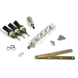 BRC Injektorrail IN03 inkl. Drucksensor - 3 Zylinder Blau