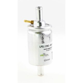 Leitungsfilter 12 mm - 12 mm Gasphase mit kleinen Schlauchanschluss