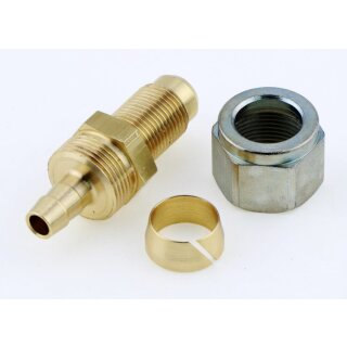 Faro Fitting Set für 6mm Flex Leitung (0° M10x1 Stutzen, Schneidring, Überwurfmutter)