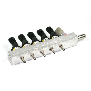 BRC Injektorrail IN03 inkl. Drucksensor - 5 Zylinder Orange