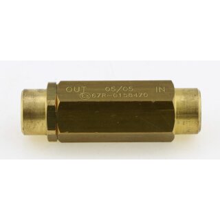 0° Leitungsverbinder 6mm - 6mm mit Rückschlagventil