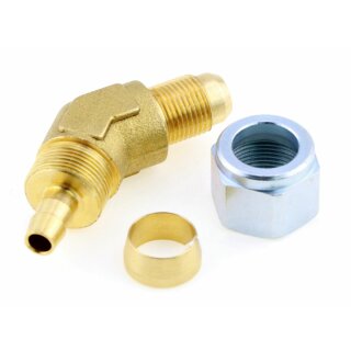 Faro Fitting Set für 8mm Flex Leitung (45° M12x1 Stutzen, Schneidring, Überwurfmutter)