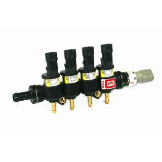 BRC Injektor LPG CNG 4 Zylinder IN03 inkl. Drucksensor, gelb (Kunststoff)