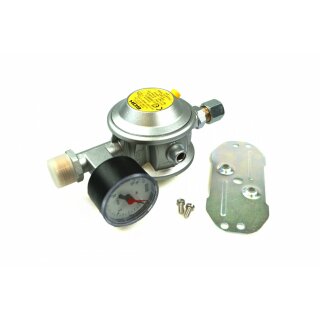 GOK Niederdruckregler 30mbar 1,5kg/h gerade RVS 10mm inkl. Manometer