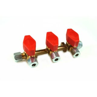 GOK Dreiwege Verteilerblock 10mm RVS 8mm