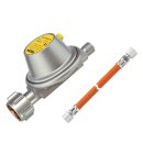 GOK Gasdruckregler 30mbar 0,8kg/h inkl. 40cm Schlauch RVS...