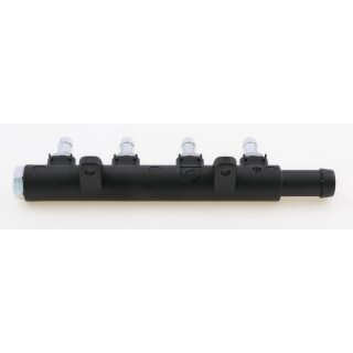 Rail 4 Zylinder Verteiler für Einzelinjektoren (12 mm / 6 mm) - Kunststoff