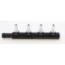 Rail 4 Zylinder Verteiler für Einzelinjektoren (12 mm / 6 mm) - Kunststoff